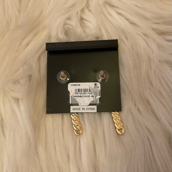 Vince Camuto Gradient Chain Drop Earrings - New on Card - Picture 6 of 6